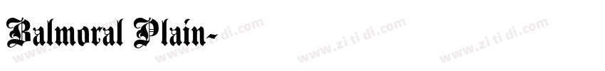 Balmoral Plain字体转换